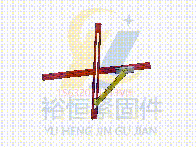 圖034 變化了十字導軌的雙轉塊機構.gif